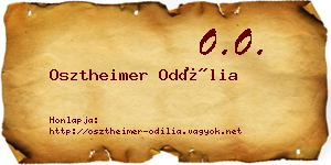 Osztheimer Odília névjegykártya